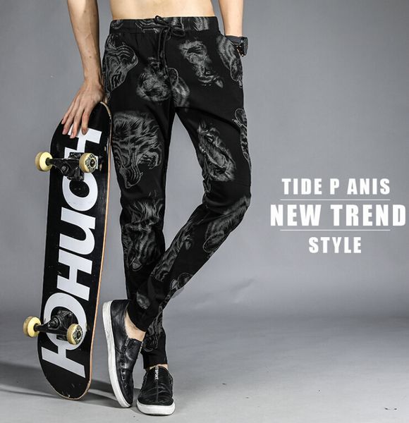 2021 fall and winter recreational sports men's printed elastic trousers slim pants new p2fu, Black
2021 fall and winter recreational sports men's printed elastic trousers slim pants new p2fu, Black
