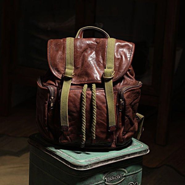 backpack vintage folds vegetable tanned cowhide men's big capacity casual leather school bag motorcycle
backpack vintage folds vegetable tanned cowhide men's big capacity casual leather school bag motorcycle
