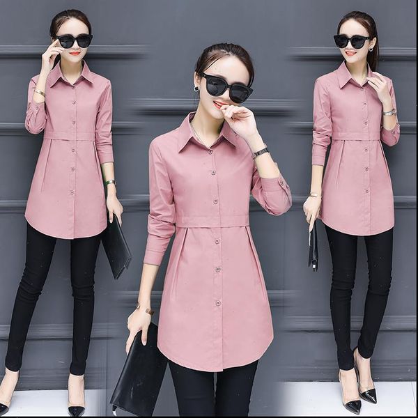 long shirt female long sleeved 2021 autumn new korean version of the loose bottom shirt women, White
long shirt female long sleeved 2021 autumn new korean version of the loose bottom shirt women, White