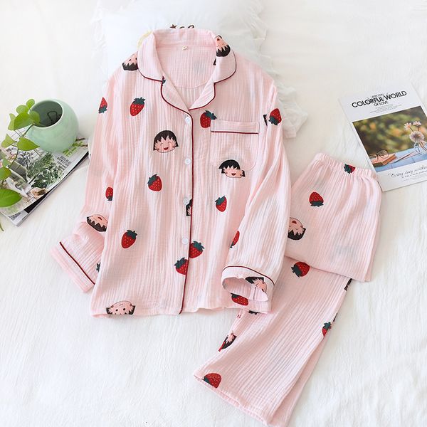 2021 new japanese style spring and autumn ladies cotton crepe pajamas suit cute cartoon long sleeve trousers home service woman summer zo1m, Black;brown
2021 new japanese style spring and autumn ladies cotton crepe pajamas suit cute cartoon long sleeve trousers home service woman summer zo1m, Black;brown