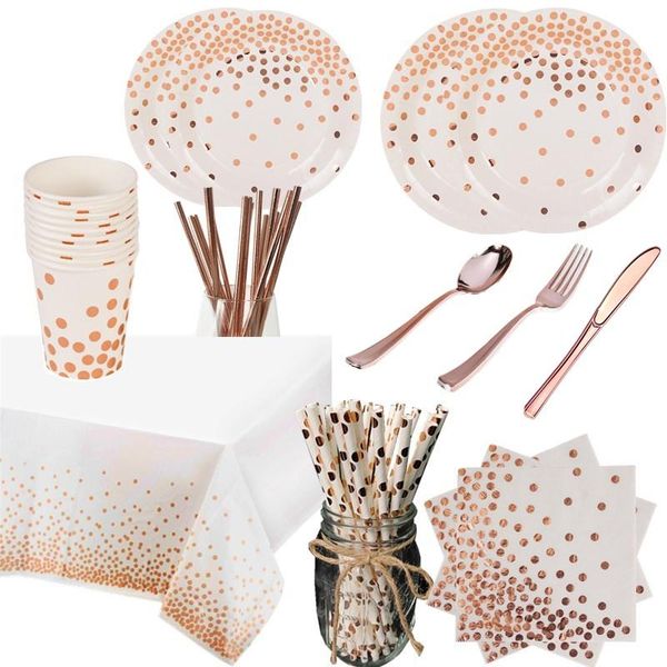 rose gold party disposable tableware set party paper cups plates straws table decoration wedding birthday supplies
rose gold party disposable tableware set party paper cups plates straws table decoration wedding birthday supplies