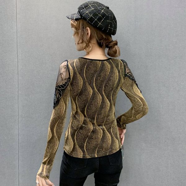 new spring fall european style t-shirt girls fashion print gold v-neck spliced mesh women shiny diamonds tees 2021 t11211a eb83, White
new spring fall european style t-shirt girls fashion print gold v-neck spliced mesh women shiny diamonds tees 2021 t11211a eb83, White