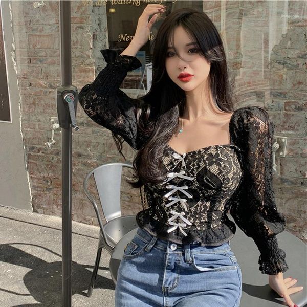 style autumn long sleeve blouses bow black women's clothing slim crop club shirts female hollow out fashion &, White
style autumn long sleeve blouses bow black women's clothing slim crop club shirts female hollow out fashion &, White