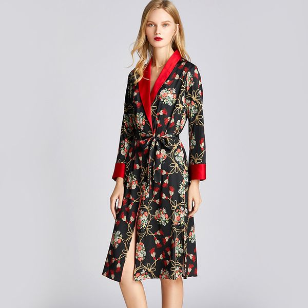 yaoting pajamas women's spring and summer silk ice silk long sleeve nightgown women's medium long morning gown loose bathrobe home, Black;red
yaoting pajamas women's spring and summer silk ice silk long sleeve nightgown women's medium long morning gown loose bathrobe home, Black;red