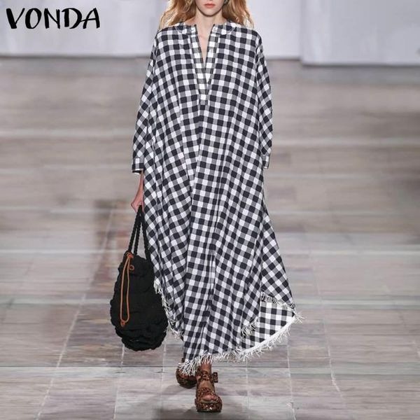 casual dresses vonda s-5xl autumn dress 2021 women v neck vintage plaid printed long sleeve bohemian vestidos elegant beach sundress, Black;gray
casual dresses vonda s-5xl autumn dress 2021 women v neck vintage plaid printed long sleeve bohemian vestidos elegant beach sundress, Black;gray
