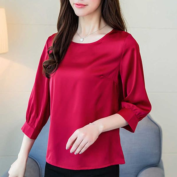 women blouses casual ol silk blouse spring loose basic satin shirt work wear blusas feminina shirts plus size xxxl green 210531, White
women blouses casual ol silk blouse spring loose basic satin shirt work wear blusas feminina shirts plus size xxxl green 210531, White