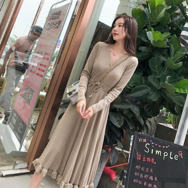 casual dresses women long sleeve office lady solid v-neck n style chic fashion elegant simple high elasticity slim retro, Black;gray
casual dresses women long sleeve office lady solid v-neck n style chic fashion elegant simple high elasticity slim retro, Black;gray