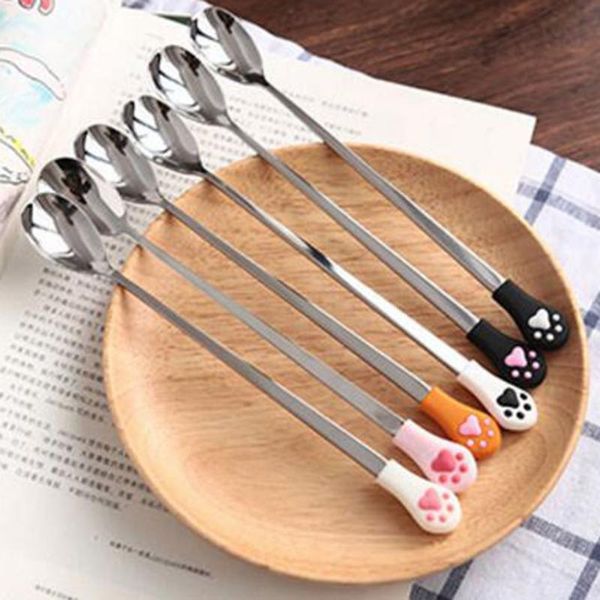 1 pc stainless steel cute cat claw coffee spoons fruit fork dessert spoon candy spoon cat drink tableware kitchen supplies
1 pc stainless steel cute cat claw coffee spoons fruit fork dessert spoon candy spoon cat drink tableware kitchen supplies