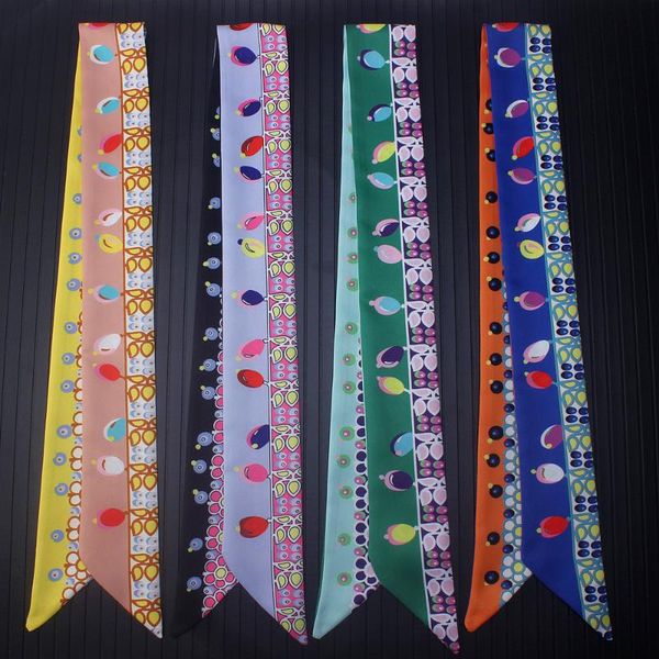 scarves gem jewelry pendant design binding bag silk scarf printing women's small ribbon hair band, Blue;gray
scarves gem jewelry pendant design binding bag silk scarf printing women's small ribbon hair band, Blue;gray