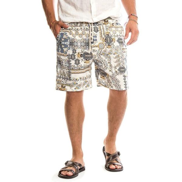 men summer casual shorts, high waist floral print drawstring beachwear short pants, White;black
men summer casual shorts, high waist floral print drawstring beachwear short pants, White;black
