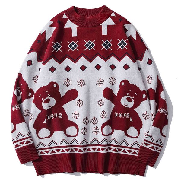 men's sweaters sweater knitted or crocheted sweater from the standard snowbear test of lacible streetwear hip hop street, White;black
men's sweaters sweater knitted or crocheted sweater from the standard snowbear test of lacible streetwear hip hop street, White;black
