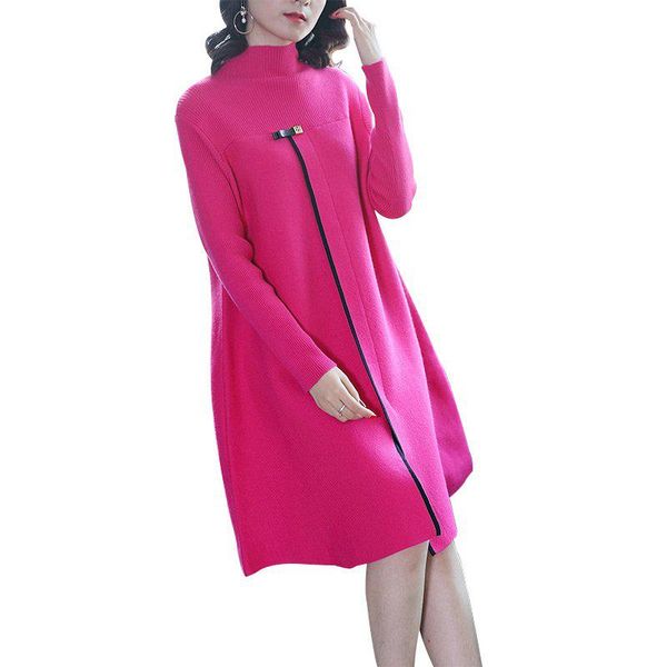 casual dresses autumn winter women sweater dress half turtleneck long-sleeved knit pullover loose midi hk124, Black;gray
casual dresses autumn winter women sweater dress half turtleneck long-sleeved knit pullover loose midi hk124, Black;gray