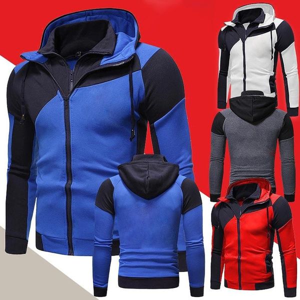 men's hoodies & sweatshirts winter autumn zipper hoodie jacket personality stitching color fashion warm sports hooded coat, Black
men's hoodies & sweatshirts winter autumn zipper hoodie jacket personality stitching color fashion warm sports hooded coat, Black