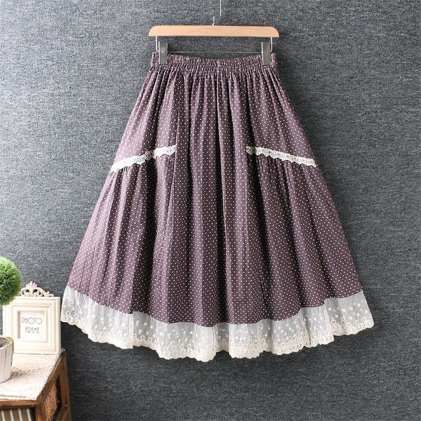 skirts summer sweet elastic waist lace spliced dot skirt women casual wear a line, Black
skirts summer sweet elastic waist lace spliced dot skirt women casual wear a line, Black