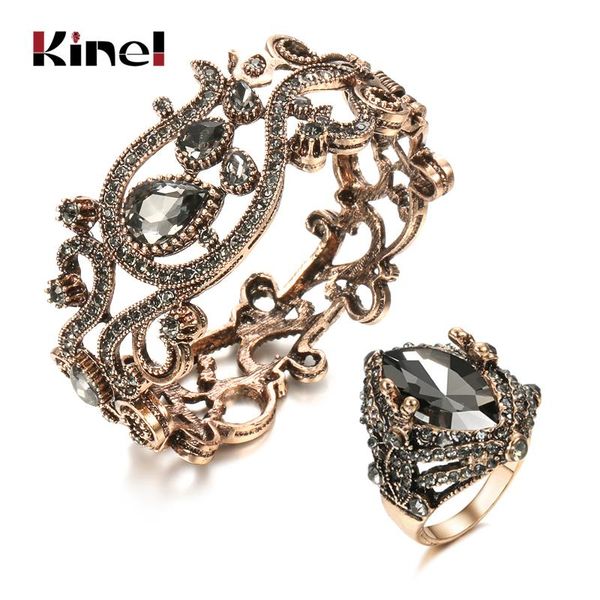 earrings & necklace kinel fashion boho gray crystal bangle ring sets for women turkish retro jewelry ethnic wedding bijoux bride gift wholes, Silver
earrings & necklace kinel fashion boho gray crystal bangle ring sets for women turkish retro jewelry ethnic wedding bijoux bride gift wholes, Silver