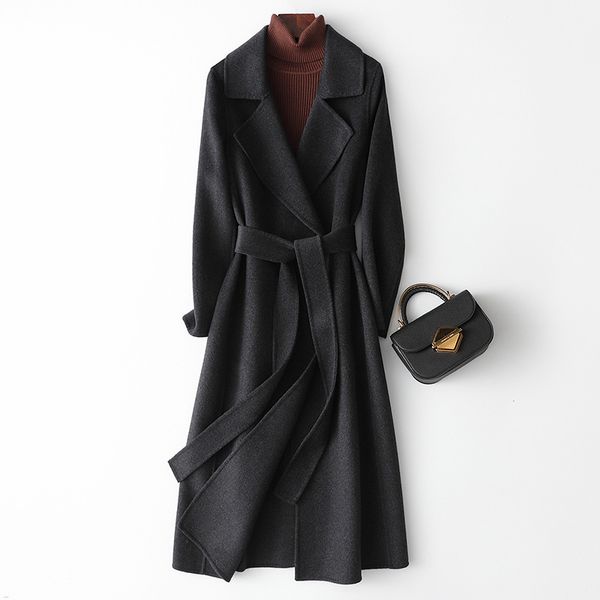 long solid casual office lady high-end coat jacket 2020 fashion new autumn winter women bathrobe double-sided wool coat, Tan;black
long solid casual office lady high-end coat jacket 2020 fashion new autumn winter women bathrobe double-sided wool coat, Tan;black