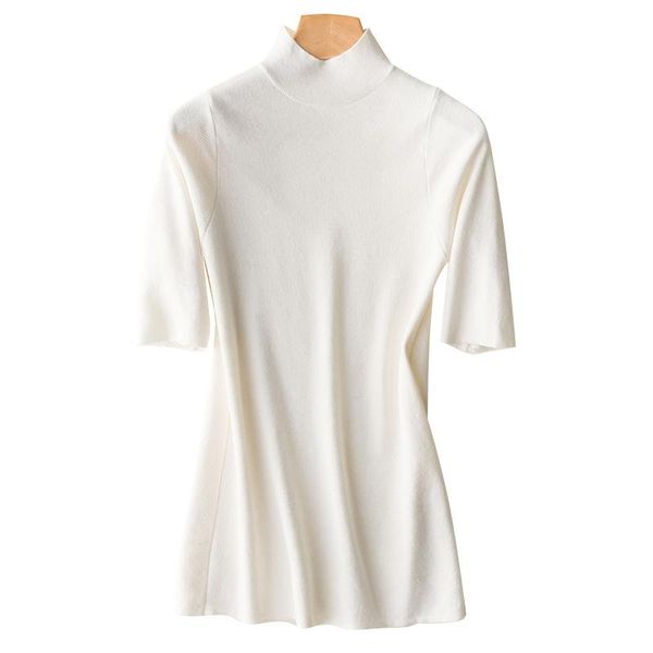 women's sweaters short sleeved base shirt pullover half-turtle-neck thin sweater half-sleeve slim fit spring style, White;black
women's sweaters short sleeved base shirt pullover half-turtle-neck thin sweater half-sleeve slim fit spring style, White;black