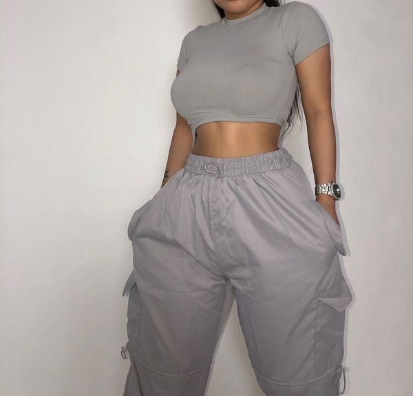 summer women short sleeve cropped t shirts cotton bodycon o neck sporty good streachy, White
summer women short sleeve cropped t shirts cotton bodycon o neck sporty good streachy, White