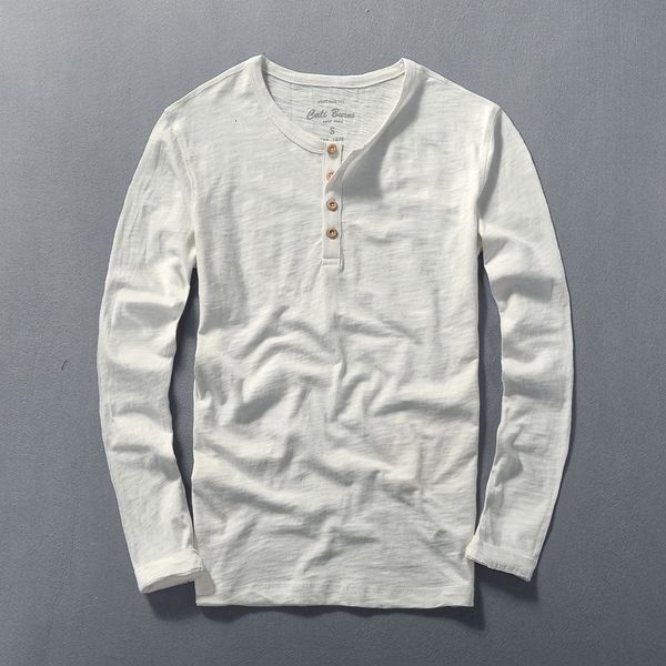 2021 new 100% cotton long sleeve pure t-shirt round collar with button comfortable and breathable tshirt men fall t shirt male camisa yyu0, White
2021 new 100% cotton long sleeve pure t-shirt round collar with button comfortable and breathable tshirt men fall t shirt male camisa yyu0, White