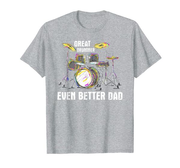mens great drummer even better dad - proud father musician quote t-shirt, White;black
mens great drummer even better dad - proud father musician quote t-shirt, White;black