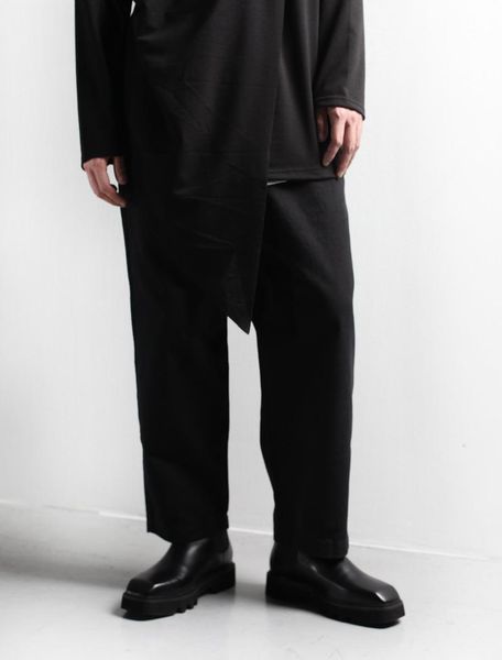 men's pants korean fashion loose wide leg casual personality youth large capris, Black
men's pants korean fashion loose wide leg casual personality youth large capris, Black