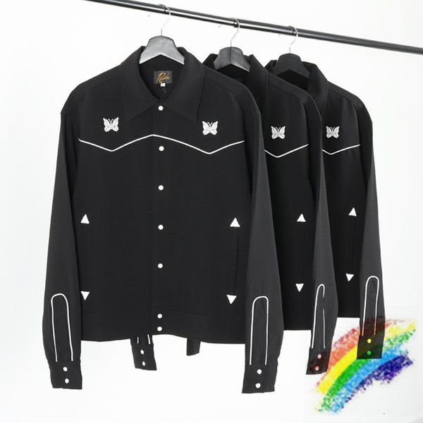 2021 new awge female male jacket needles 1:1 of vintage style embroidery butterfly streetwear black jackets 99as, Black;brown
2021 new awge female male jacket needles 1:1 of vintage style embroidery butterfly streetwear black jackets 99as, Black;brown