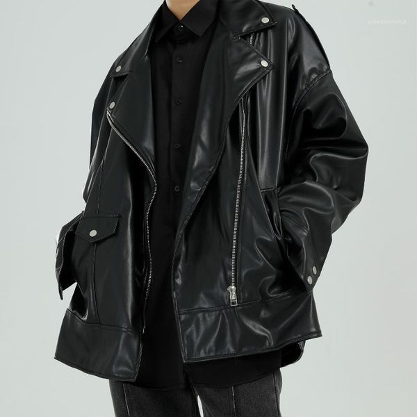 male women hip hop punk rock vintage loose leather coat outerwear men streetwear fashion pu motorcycle jacket men's fur & faux, Black
male women hip hop punk rock vintage loose leather coat outerwear men streetwear fashion pu motorcycle jacket men's fur & faux, Black