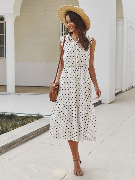 long dress polka dot women tanks pink white ruched midi dresses elegant lacing up bow tie casual summer clothes
long dress polka dot women tanks pink white ruched midi dresses elegant lacing up bow tie casual summer clothes