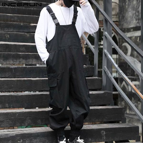 new jumpsuits streetwear solid color loose fashion rompers bib pants multi-pockets 2021 casual men cargo overalls s-5xl incerun u5do, Black
new jumpsuits streetwear solid color loose fashion rompers bib pants multi-pockets 2021 casual men cargo overalls s-5xl incerun u5do, Black