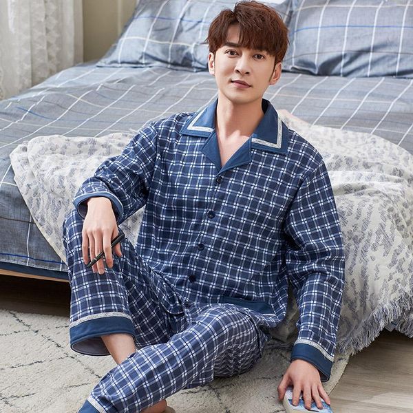 men's sleepwear men pajamas set 100% cotton pijama plaid autumn winter pyjamas 3xl casual male homewear home clothes, Black;brown
men's sleepwear men pajamas set 100% cotton pijama plaid autumn winter pyjamas 3xl casual male homewear home clothes, Black;brown