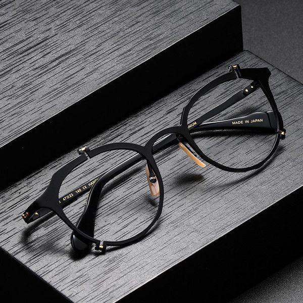 fashion sunglasses frames pure titanium designer customized myopia anti blu ray retro elliptical spectacle frame irregular splicing glass, Black
fashion sunglasses frames pure titanium designer customized myopia anti blu ray retro elliptical spectacle frame irregular splicing glass, Black