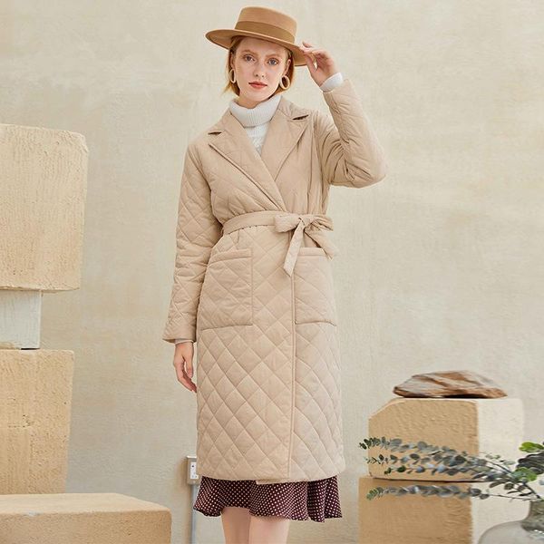 women's wool & blends ladies winter coat turn-down collar knee-length western-style cotton-padded clothes warm slimming, Black
women's wool & blends ladies winter coat turn-down collar knee-length western-style cotton-padded clothes warm slimming, Black