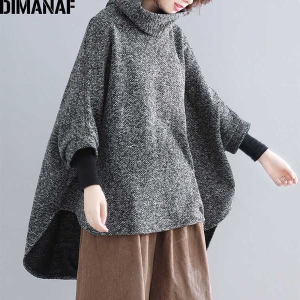 plus size women pullovers vintage female shirts turtleneck winter thick oversize batwing loose sweatshirts clothing 210531, Black
plus size women pullovers vintage female shirts turtleneck winter thick oversize batwing loose sweatshirts clothing 210531, Black