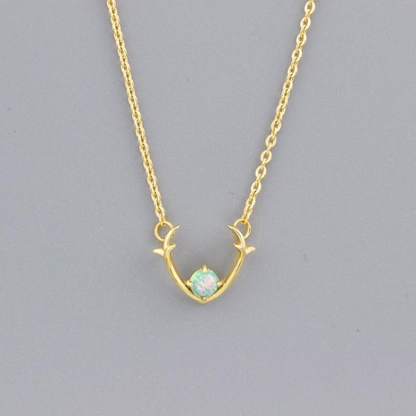 pendant necklaces stainless steel chain gold color antlers necklace colar christmas jewelry minimal round opal friends gifts, Silver
pendant necklaces stainless steel chain gold color antlers necklace colar christmas jewelry minimal round opal friends gifts, Silver