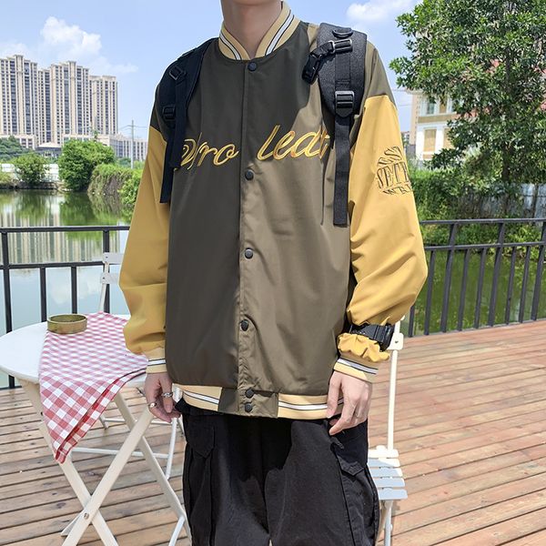spring and autumn new korean patchwork color contrast tooling jacket boys trend baseball casual coat, Black;brown
spring and autumn new korean patchwork color contrast tooling jacket boys trend baseball casual coat, Black;brown