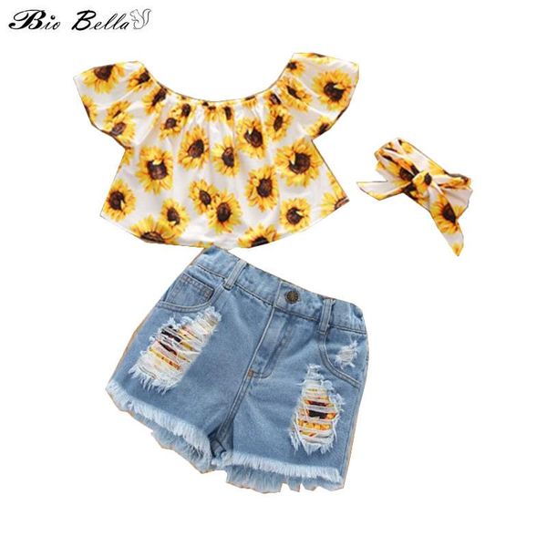kids girls clothing sunflower children girls clothes +pants+headband princess 1-6 years children girl clothes suit jean girl, White
kids girls clothing sunflower children girls clothes +pants+headband princess 1-6 years children girl clothes suit jean girl, White
