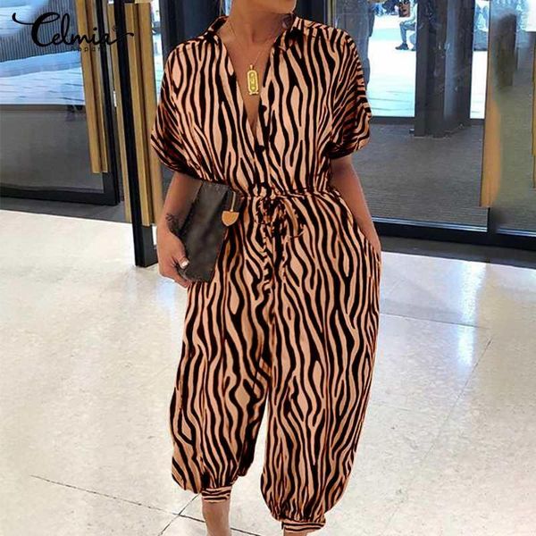 women's jumpsuits & rompers summer celmia vintage short sleeve cargo pants zebra print casual loose long belted dungarees femme, Black;white
women's jumpsuits & rompers summer celmia vintage short sleeve cargo pants zebra print casual loose long belted dungarees femme, Black;white
