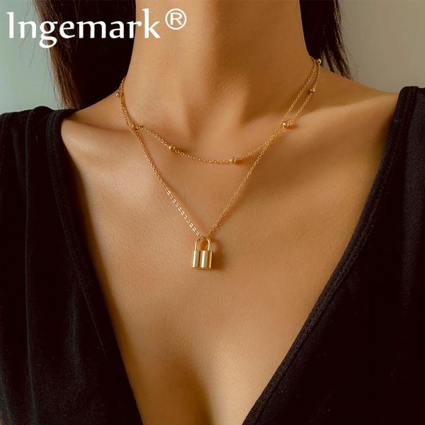 chains steampunk classic lock pendant necklace collier fashion simple multilayer thin copper bead chain necklaces women choker jewelry, Silver
chains steampunk classic lock pendant necklace collier fashion simple multilayer thin copper bead chain necklaces women choker jewelry, Silver