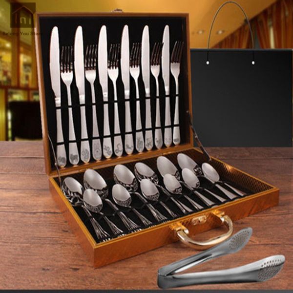 flatware sets luxury el stainless steel 24pcs kenife fork cutlery set portable comping faqueiro em inox party tableware ski002
flatware sets luxury el stainless steel 24pcs kenife fork cutlery set portable comping faqueiro em inox party tableware ski002