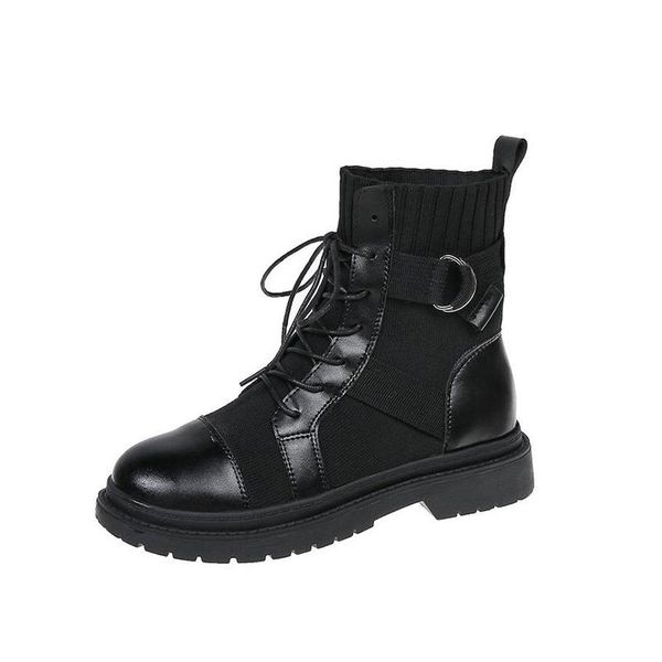 boots women ankle ladies shoes platform casual fashion knitting lace up motorcycle botas 2021 female autumn footwear, Black
boots women ankle ladies shoes platform casual fashion knitting lace up motorcycle botas 2021 female autumn footwear, Black