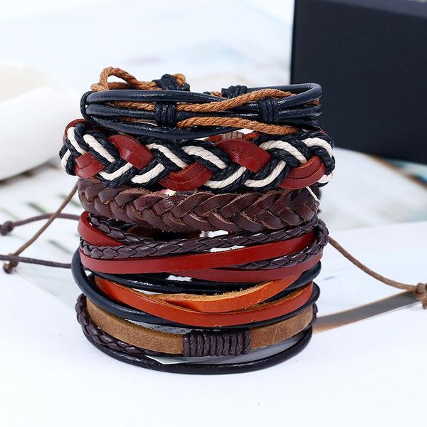 tennis 6 pcs/set vintage braided bracelet rope weave wrap multi-layer leather men bracelets for women bangles homme male wristbands, Golden;silver
tennis 6 pcs/set vintage braided bracelet rope weave wrap multi-layer leather men bracelets for women bangles homme male wristbands, Golden;silver