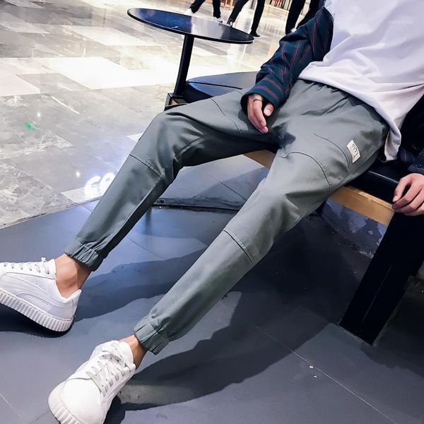 spring street solid color tooling pants men's casual sports tide male super handsome nine, Black
spring street solid color tooling pants men's casual sports tide male super handsome nine, Black