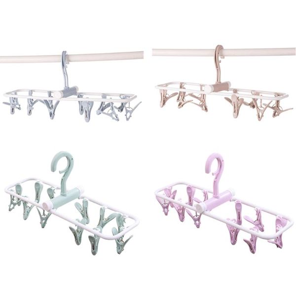 12 clips foldable clothes hanger dryer multi-functional drying rack underwear socks clip plastic towels cloth pants collection
12 clips foldable clothes hanger dryer multi-functional drying rack underwear socks clip plastic towels cloth pants collection