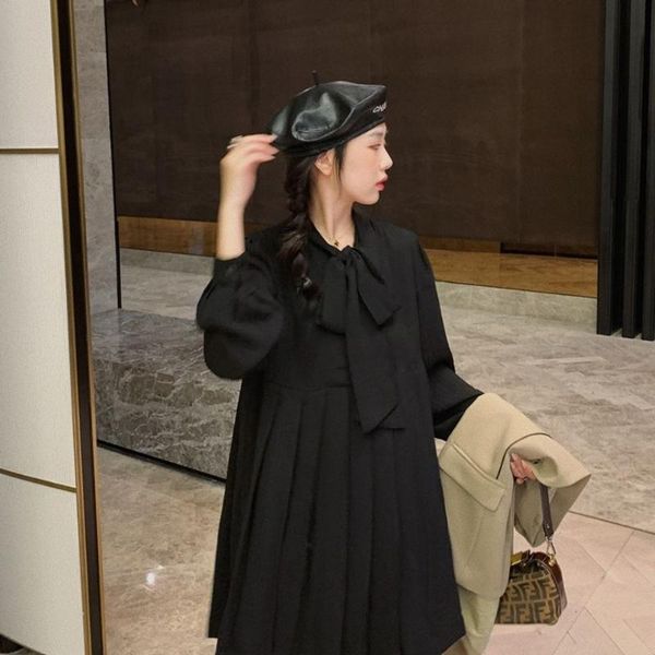 casual dresses korean style balck white pleated long sleeve dress women fashion short female college solid clothes 2021, Black;gray
casual dresses korean style balck white pleated long sleeve dress women fashion short female college solid clothes 2021, Black;gray