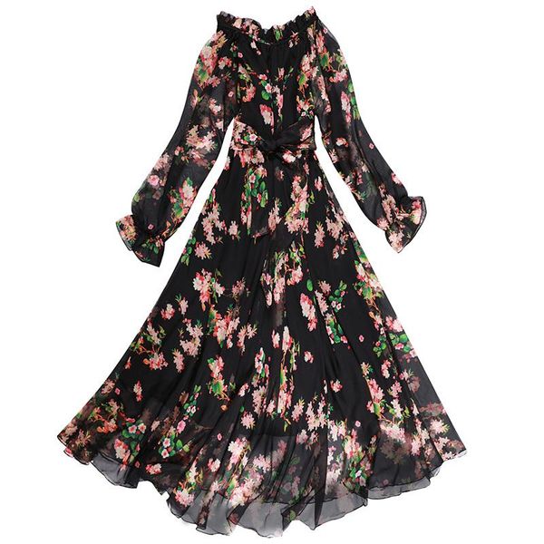 casual dresses 2021 spring summer full-sleeved dress women plus size loose seaside holiday big swing floral chiffon long s672, Black;gray
casual dresses 2021 spring summer full-sleeved dress women plus size loose seaside holiday big swing floral chiffon long s672, Black;gray