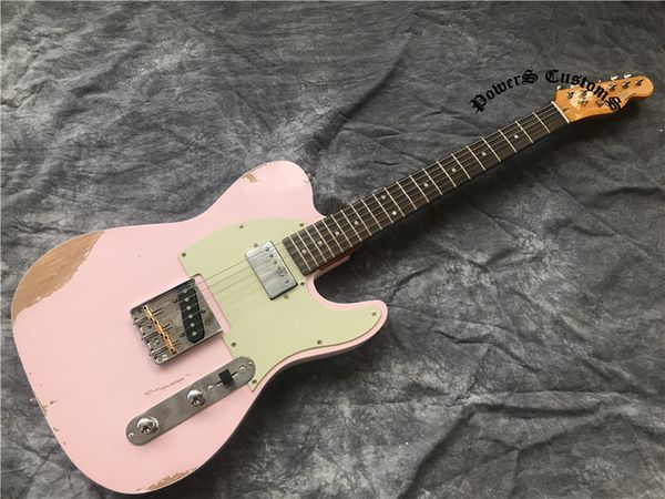 new style electric guitar, handmade heavy relic guitar.alder wood body the pink color flamed maple neck
new style electric guitar, handmade heavy relic guitar.alder wood body the pink color flamed maple neck