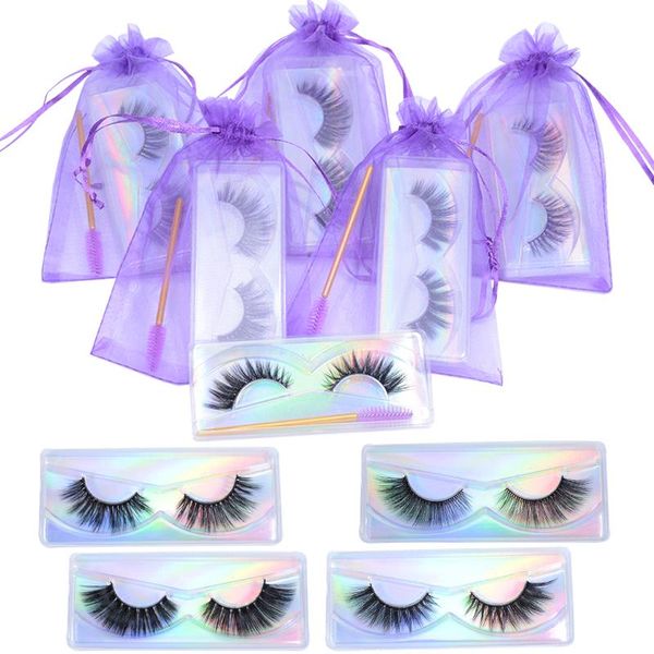 false eyelashes wispy volume natural 3d mink lashes with purple baggies and micro lash brushe cilia set
false eyelashes wispy volume natural 3d mink lashes with purple baggies and micro lash brushe cilia set