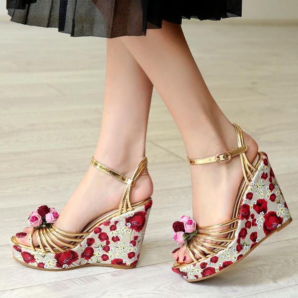 sandals fashion women leather platform woman high heel summer shoes wedges ladies flower round toes gold/silver 34-40, Black
sandals fashion women leather platform woman high heel summer shoes wedges ladies flower round toes gold/silver 34-40, Black