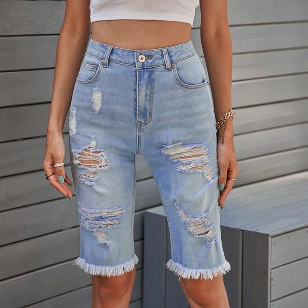 women's jeans 2021 women short pants destroyed skinny ripped pant frayed denim slim summer half cargo shorts, Blue
women's jeans 2021 women short pants destroyed skinny ripped pant frayed denim slim summer half cargo shorts, Blue
