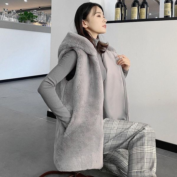 women's fur & faux autumn winter women fashion coats hoodie sleeveless vest zipper1, Black
women's fur & faux autumn winter women fashion coats hoodie sleeveless vest zipper1, Black